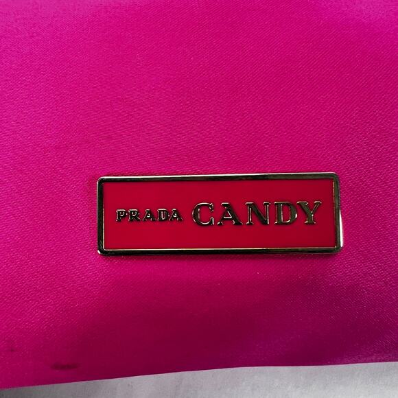 PRADA Candy Pink Satin Clutch - Picture 8 of 9